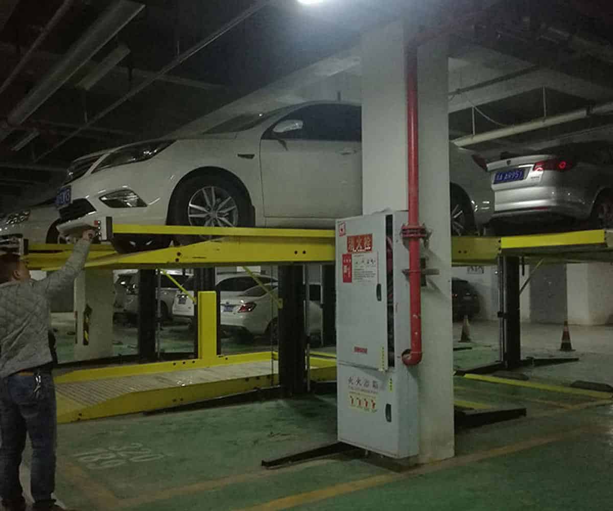 富寧二層簡(jiǎn)易升降類立體停車位安裝
